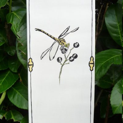Gomphe à crochets (tableaucéramique, 14x38 cm)