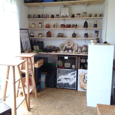 Le coin boutique/expo