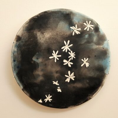 Gaillet gratteron (tableau céramique, 85€)